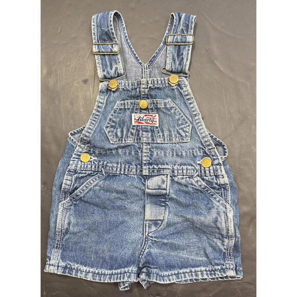 Liberty Other - Vintage Liberty Denim Bib Overall Shorts Farm Work Baby Size 2 USA